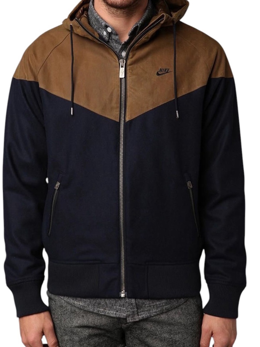 Nike Hooded Windrunner Jacket Men’s Medium Brown